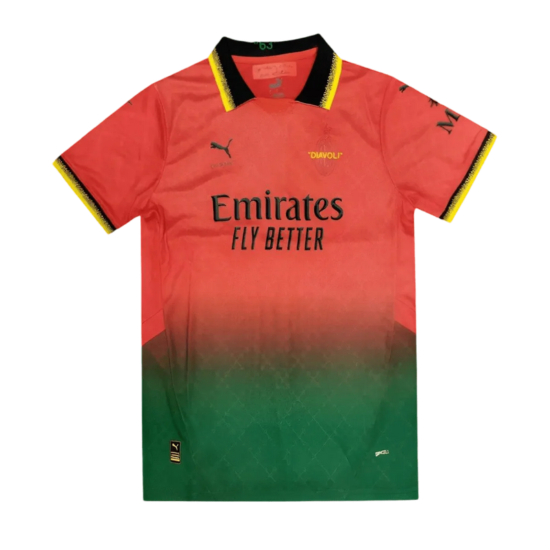 AC Milan Off White Jersey Red 2024 Fan Version Limited