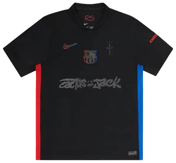 2025 Barcelona X Travis Black Away Special Jersey - Fan Version Jersey