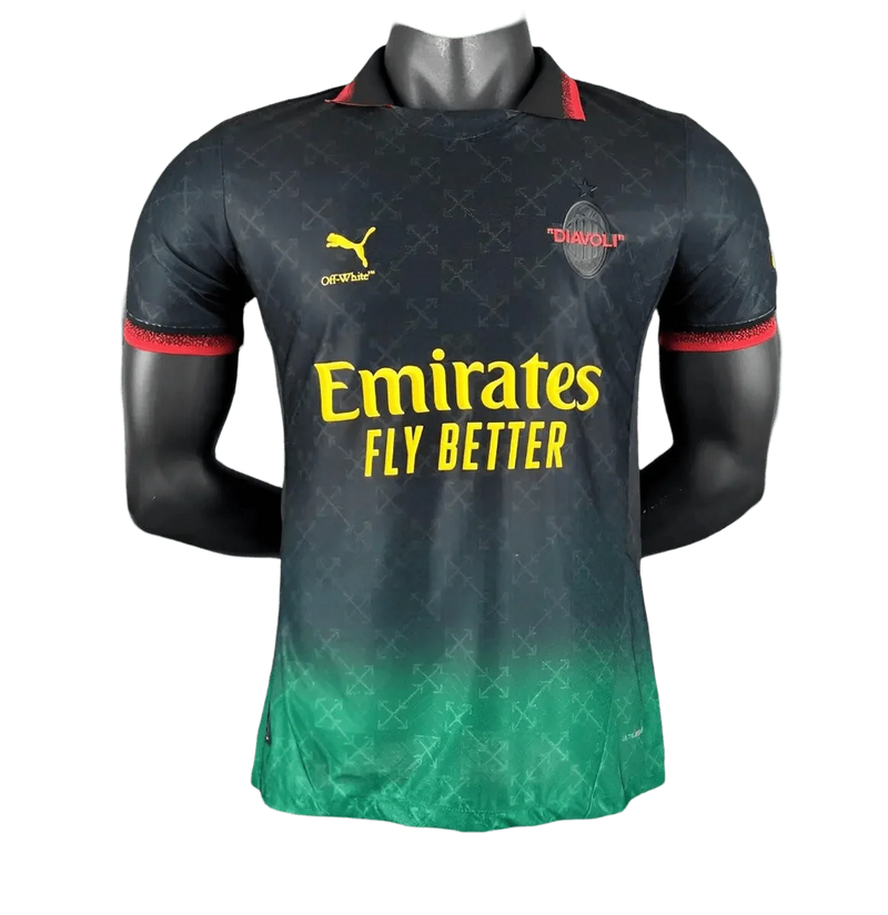 AC Milan Off White Jersey Black Green 2024 Limited