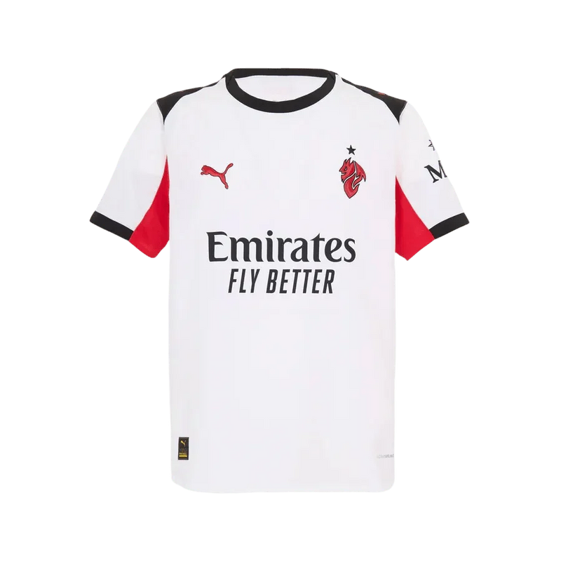 AC Milan Away Kit 2025 White Diavoletto Emblem