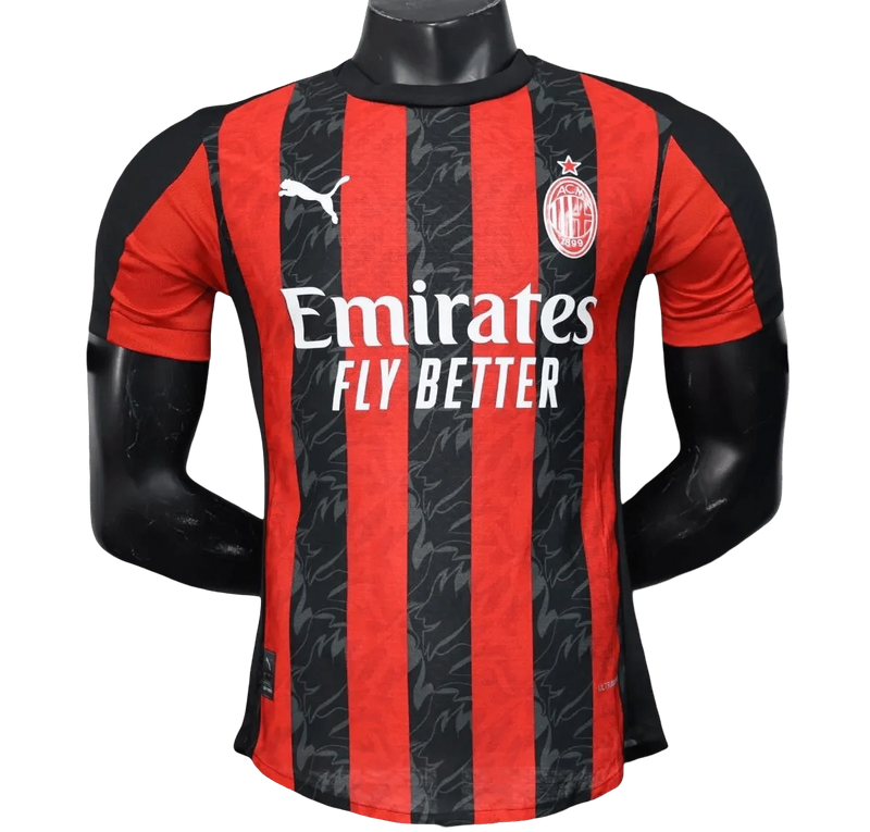 AC Milan Home Kit 2025 Player Version Flames