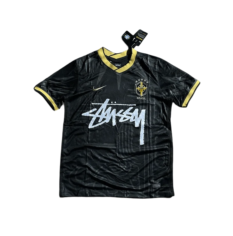 Stussy football jersey - Brazil Black Limited Edition Jersey Fan Version